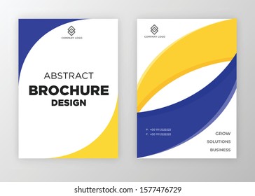 Brochure template design vector. Modern design with abstract and colorful shapes can be use for leaflet, book, poster, flyer, catalogue in A4 size. easy to edit, customize for print