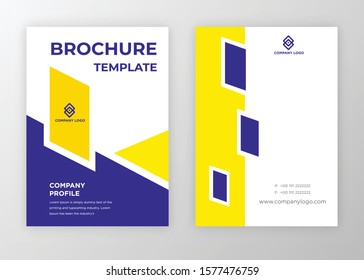 Brochure template design vector. Modern design with abstract and colorful shapes can be use for leaflet, book, poster, flyer, catalogue in A4 size. easy to edit, customize for print