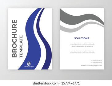 Brochure template design vector. Modern design with abstract and colorful shapes can be use for leaflet, book, poster, flyer, catalogue in A4 size. easy to edit, customize for print