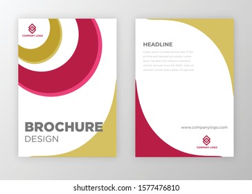 Brochure template design vector. Modern design with abstract and colorful shapes can be use for leaflet, book, poster, flyer, catalogue in A4 size. easy to edit, customize for print