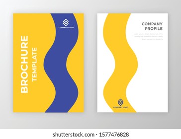 Brochure template design vector. Modern design with abstract and colorful shapes can be use for leaflet, book, poster, flyer, catalogue in A4 size. easy to edit, customize for print