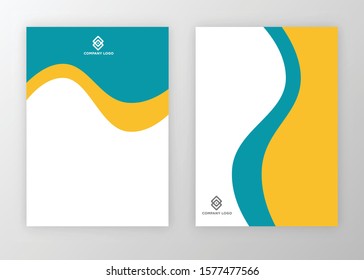 Brochure template design vector. Modern design with abstract and colorful shapes can be use for leaflet, book, poster, flyer, catalogue in A4 size. easy to edit, customize for print
