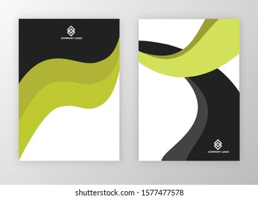 Brochure template design vector. Modern design with abstract and colorful shapes can be use for leaflet, book, poster, flyer, catalogue in A4 size. easy to edit, customize for print