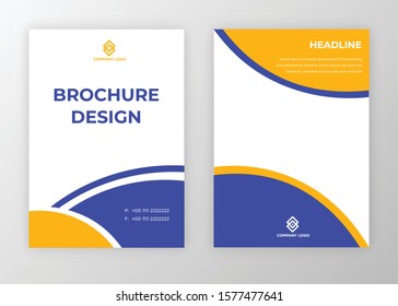 Brochure template design vector. Modern design with abstract and colorful shapes can be use for leaflet, book, poster, flyer, catalogue in A4 size. easy to edit, customize for print