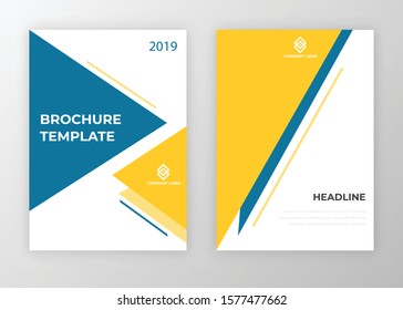 Brochure template design vector. Modern design with abstract and colorful shapes can be use for leaflet, book, poster, flyer, catalogue in A4 size. easy to edit, customize for print