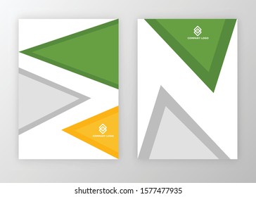 Brochure template design vector. Modern design with abstract and colorful shapes can be use for leaflet, book, poster, flyer, catalogue in A4 size. easy to edit, customize for print