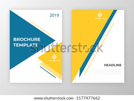 Brochure template design vector. Modern design with abstract and colorful shapes can be use for leaflet, book, poster, flyer, catalogue in A4 size. easy to edit, customize for print