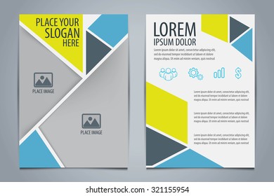 brochure template design vector,flyer,booklet cover,report,A4 vertical Size,Abstract triangle