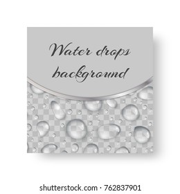A brochure template with an eco-friendly background of transparent drops of liquid.