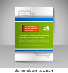 Brochure template. Editable A4 poster for design, presentation, education, website, magazine cover. Business flyer.