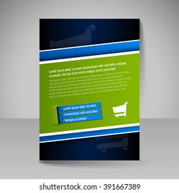 Brochure template. Editable A4 poster for design, presentation, education, website, magazine cover. Business flyer.