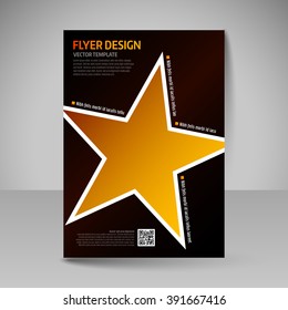Brochure template. Editable A4 poster for design, presentation, education, website, magazine cover. Business flyer.