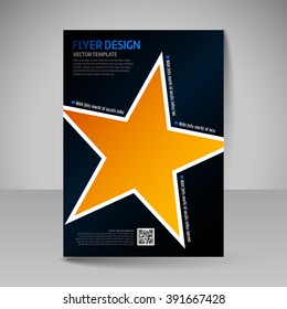 Brochure template. Editable A4 poster for design, presentation, education, website, magazine cover. Business flyer.