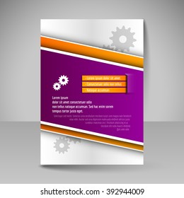 Brochure template. Editable A4 poster for design, presentation, education, website, magazine cover. Business flyer.