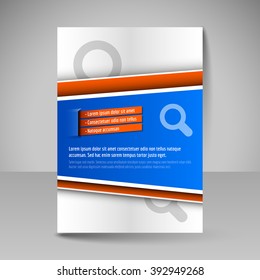 Brochure template. Editable A4 poster for design, presentation, education, website, magazine cover. Business flyer.