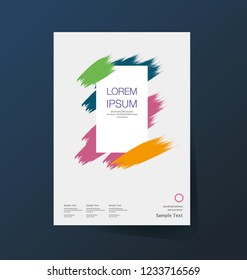 Brochure template flyer background for business design. Abstract Vector illustration.