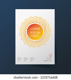 Brochure template flyer background for business design. Abstract Vector illustration.