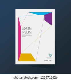 Brochure template flyer background for business design. Abstract Vector illustration.