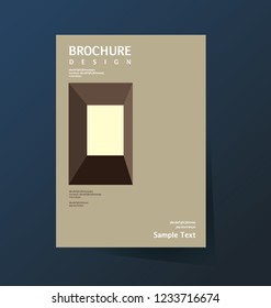 Brochure template flyer background for business design. Abstract Vector illustration.