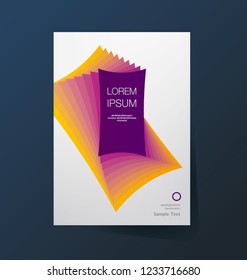 Brochure template flyer background for business design. Abstract Vector illustration.