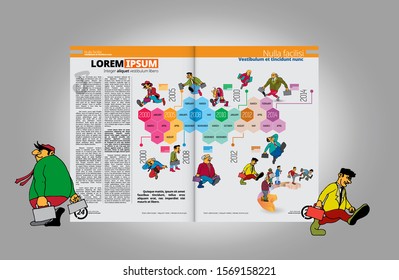 Brochure template flyer background for business design