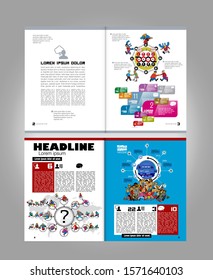 Fondo de folleto de plantilla de folleto para el diseño empresarial