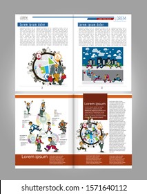 Fondo de folleto de plantilla de folleto para el diseño empresarial