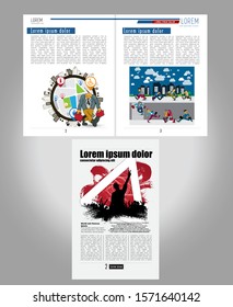 Brochure template flyer background for business design