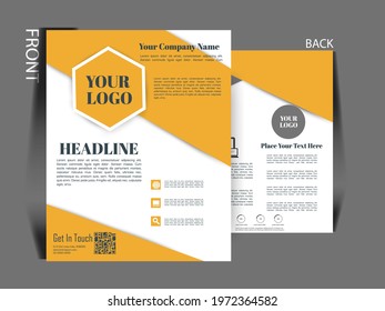 Brochure template flyer background for business design and leaflet