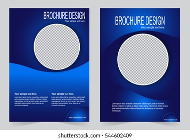 Brochure template, Flyer design blue color template