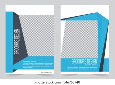 Brochure template, Flyer design blue and gray color template
