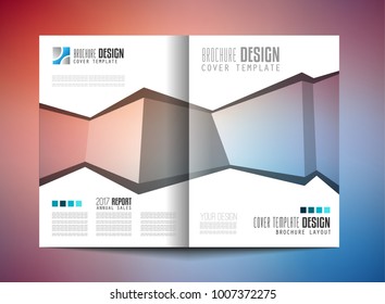 Brochure template, Flyer Design or Depliant Cover for business purposes. Elegant layout with space for text and images.