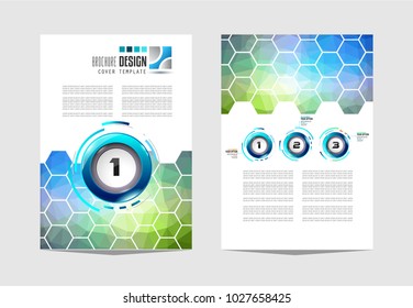 Brochure template, Flyer Design or Depliant Cover for business purposes. Elegant layout with space for text and images.