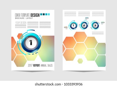 Brochure template, Flyer Design or Depliant Cover for business purposes. Elegant layout with space for text and images.