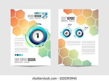 Brochure template, Flyer Design or Depliant Cover for business purposes. Elegant layout with space for text and images.