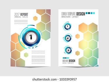 Brochure template, Flyer Design or Depliant Cover for business purposes. Elegant layout with space for text and images.