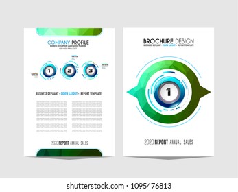 Brochure template, Flyer Design or Depliant Cover for business purposes. Elegant layout with space for text and images.