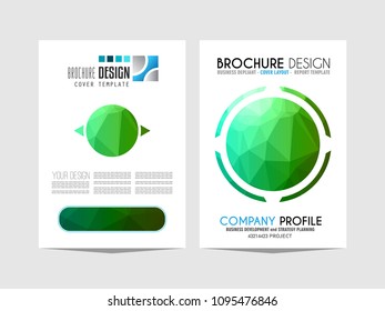 Brochure template, Flyer Design or Depliant Cover for business purposes. Elegant layout with space for text and images.