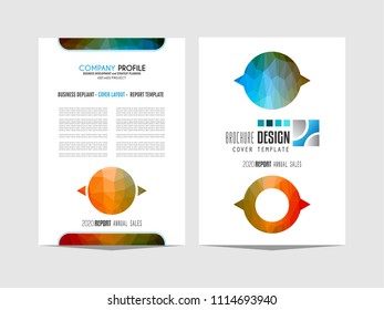 Broschüre, Flyer Design oder Tiefenabdeckung für Geschäftszwecke. Elegantes Layout mit Platz für Text und Bilder.