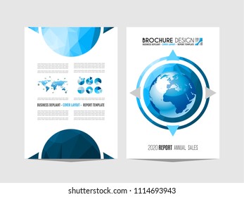 Brochure template, Flyer Design or Depliant Cover for business purposes. Elegant layout with space for text and images.