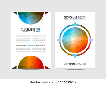 Brochure template, Flyer Design or Depliant Cover for business purposes. Elegant layout with space for text and images.