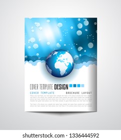 Brochure template, Flyer Design or Depliant Cover for business purposes. Elegant layout with space for text and images.