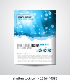 Brochure template, Flyer Design or Depliant Cover for business purposes. Elegant layout with space for text and images.