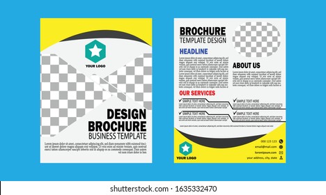 Brochure template, Flyer Design or Depliant Cover for business presentation and magazine covers, annual reports and marketing generic purposes.