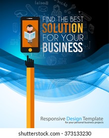 Brochure template, Flyer Design and Depliant Cover for business presentation and magazine covers.