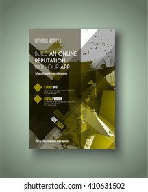 Brochure template, Flyer Design or Depliant Cover for business presentation and magazine covers, annual reports and marketing generic purposes.