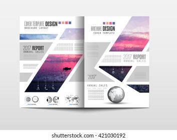 Brochure template, Flyer Design or Depliant Cover for business presentation and magazine covers, annual reports and marketing generic purposes.