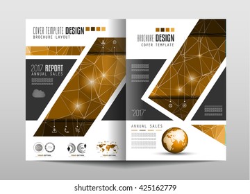Brochure template, Flyer Design or Depliant Cover for business presentation and magazine covers, annual reports and marketing generic purposes.
