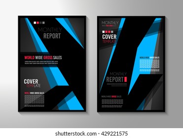 Plantilla de folleto, Diseño de volante o Portada de despliegue para presentaciones de negocios y portadas de revistas, informes anuales y propósitos genéricos de marketing.