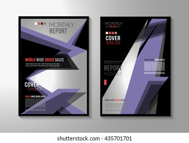 Plantilla de folleto, Diseño de volante o Portada de despliegue para presentaciones de negocios y portadas de revistas, informes anuales y propósitos genéricos de marketing.
